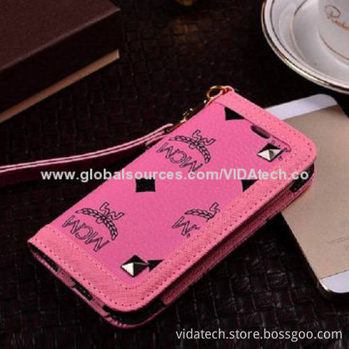 PU Leather Case with Card Slot and Mirror, for iPhone 5/5S Factory